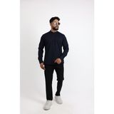 Cliento Şık ve Modern Likralı Pamuk Armürlü Kumaş Slim Fit Erkek Gömlek - Lacivert