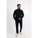 Cliento Şık ve Modern Likralı Pamuk Armürlü Kumaş Slim Fit Erkek Gömlek - Siyah