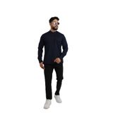 Cliento Şık ve Modern Likralı Pamuk Armürlü Kumaş Slim Fit Erkek Gömlek - XL - Lacivert