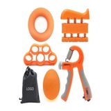 Clifton 5 Parça El Kol Bilek Parmak Egzersiz Güçlendirici Fitness Spor Aletleri Seti Turuncu, YLV3358