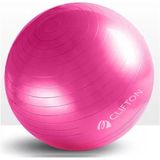 Clifton 65 cm Pilates Topu Dura-Strong Deluxe Fitilli Pilates Top + Pompa - Pembe