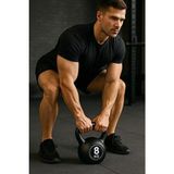 Clifton 8 kg Çaydanlık Tipi Dambıl Kettlebell Ağırlık - 7,5 kg - Siyah