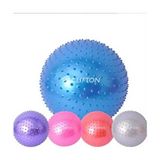 Clifton Dikenli Yoga Pilates Aeorobik Jimnastik Topu 65 cm Mavi+ Pompa