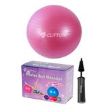 Clifton Jimnastik Topu 65 cm + Pompa, Tek Ebat, CLFPTP, PEMBE