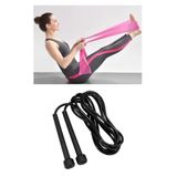 Clifton Pilates Bandı Egzersiz Direnç Lastiği Yoga Bandı Ve Atlama Ipi Uzunluğu Ayarlanabilir Siyah Tek Ebat, 2892982984ikCL