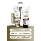 CLINIC PYROO Keratin Düzleştirici Bakım – Arındırıcı Şampuan & Jel 2’li Set | 2x100 ml