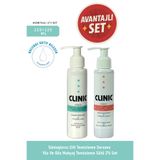 CLINIC PYROO Sıkılaştırıcı Cilt Temizleme Serumu - Yüz Göz Makyaj Temizleme Sütü 2'li Set - 2x125 ml