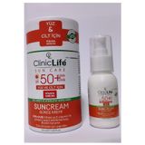 Cliniclife 50 Faktör 50 ml E Vitaminli Leke Karşıtı ve Aydınlatıcı Yüz Güneş Kremi