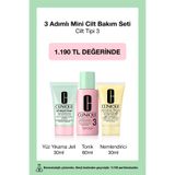 Clinique 3 Adımlı Cilt Bakım Seti - Cilt Tipi 3 Karma/Yağlı | Yıkama Jeli 30ml, Tonik 60ml, Yüz Kremi 30ml
