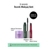 Clinique 3'lü İkonik Makyaj Seti - Mini Black Honey Ruj, High Impact Maskara 7ml, Makyaj Temizleyici 15ml