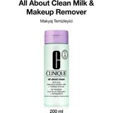 Clinique All About Clean™ Makyaj Temizleyici Süt 200ml Kuru/Karma Cilt Tipi İçin Nazik Temizlik