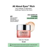 Clinique All About Eyes Rich™ Hyalüronik Asit Ve Kafein Içeren Yoğun Göz Kremi 15ml | Şişkinlik Ve Koyu Halka