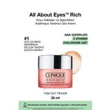 Clinique All About Eyes Rich™ Hyalüronik Asit Ve Kafein Içeren Yoğun Göz Kremi 30ml | Şişkinlik Ve Koyu Halka