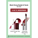Clinique Black Honey Dudak & Yanak İkili Seti | Black Honey Ruj + Yanak & Dudak Yağı
