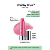Clinique Chubby Stick™ Cheek Krem Allık - Renk: Poppin' Pink 6g | Doğal Görünüm, Yağsız Formül