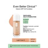 Clinique Even Better Clinical Vitamin Makeup SPF 50 Fondöten - Renk: Light Cool 3 - 30ml | C Vitamini