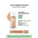 Clinique Even Better Clinical Vitamin Makeup SPF 50 Fondöten - Renk: Light Medium Cool 2 - 30ml | C Vitamini