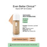 Clinique Even Better Clinical Vitamin Makeup SPF 50 Fondöten - Renk: Light Medium Cool 4 - 30ml | C Vitamini