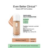 Clinique Even Better Clinical Vitamin Makeup SPF 50 Fondöten - Renk: Medium Cool 2 - 30ml | C Vitamini