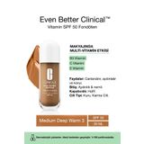 Clinique Even Better Clinical Vitamin Makeup SPF 50 Fondöten - Renk: Medium Deep Warm 3 - 30ml | C Vitamini