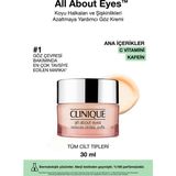 Clinique Göz Çevresi Kremi 15 ml – Morluk ve Şişlik Karşıtı, Hafif ve Hızla Emilinen Formül, Oftalmolojik Testli
