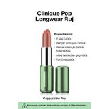 Clinique Pop Longwear™ Gün Boyu Kalıcı Ruj - Renk: Capuccino Pop 3.9g | Saten Bitiş