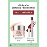 Clinique Zamansız Favoriler Seti - Orijinal Boy Black Honey Ruj + Moisture Surge Nemlendirici Yüz Kremi 30 ml
