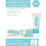 Clinomyn 4x75 ml Anti-Stain Çay ve Kahve Tüketenlere Özel Fresh Floridli Jel Diş Macunu