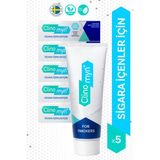 Clinomyn 5 x 75 ml Sigara İçenler İçin Diş Beyazlatan Diş Macunu Taze Nane Aromasıyla Güçlü Beyazlatma