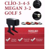 Clio 3- 4 - 5- Megane 2-3-Golf 5 Oto Kolçak Uyumlu Vidasız Montajsız Bardaklıklı Açılır Kol Dayama