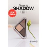 CLIO 3 Renk Içeren, Mat Ve Işıltılı Bitişli Mini Far Paleti Essential Shadow Tap (01 PORTABLE BEİGE)