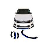 Clio 4 Uyumlu 4 Parca On Lip Mavi Universal On Tampon Eki Piano Black