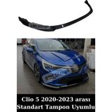 Clio 5 Ön Lip Ek 3 Parça Siyah Plastik 2020-2021-2022-2023 Clio-5-Ön-Tampon-Karlık-Lip-Ek