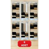Clio 6 Adet Modüler Havlu Düzenleyici Çorap Iç Çamaşırı Çekmece Içi Düzenleyici Organizer - Ahşap Rengi