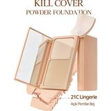 Clio Hafif Yapılı Pürüzsüz Mat Bitişli Pudra Fondöten - Clio Kill Cover Powder Foundation 21C Lingerie