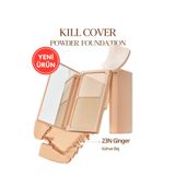CLIO Hafif Yapılı, Pürüzsüz Mat Bitişli Pudra Fondöten CLIO Kill Cover Powder Foundation (23N Ginger)