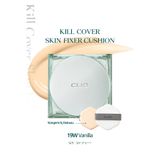 CLIO Kalıcı, Mat Cushion Fondöten Kill Cover Skin Fixer Cushion + Refill (19W Vanilla) SPF50+ PA+++