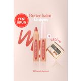 CLIO Kremsi, Kalem Şeklinde Renkli Dudak Balmı & Kalemtıraş Butter Balm Crayon 012 French Apricot