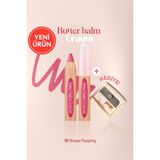 CLIO Kremsi, Kalem Şeklinde Renkli Dudak Balmı & Kalemtıraş Butter Balm Crayon 015 Grape Topping