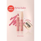 CLIO Kremsi, Kalem Şeklinde Renkli Dudak Balmı & Kalemtıraş CLIO Butter Balm Crayon 001 Pink Poster
