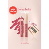 CLIO Kremsi, Kalem Şeklinde Renkli Dudak Balmı & Kalemtıraş CLIO Butter Balm Crayon 003 Pastel Rose