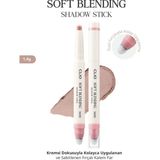 Clio Kremsi, Kolayca Uygulanan ve Sabitlenen Fırçalı Kalem Far Soft Blending Shadow Stick (M201) - M201 Cashmere Mute