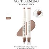 Clio Kremsi, Kolayca Uygulanan ve Sabitlenen Fırçalı Kalem Far Soft Blending Shadow Stick (M202) - M202 Gray Fudge