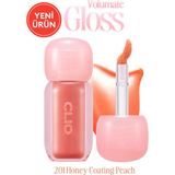 CLIO Pigmentli, Parlak Bitişli Dolgunlaştırıcı Lip Gloss Volumate Gloss 201 Honey Coating Peach