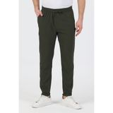CLIPMAN Erkek Slim Fit Yumuşak Kumaş Likralı Duble Paça Joger Pantolon Haki