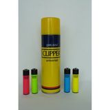 CLİPPER 1 Adet Clipper 250 Ml. Gaz 4 Adet Clipper Pocket Taşlı Doldurulabilir Çakmak - Renkli
