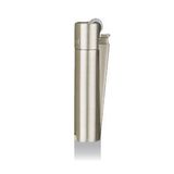 Clipper Çakmak - Metal Flin Mikro Baskılı - Fırçalanmış Gümüş