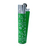 Clipper Green Pattern Metal Çakmak - Yeşil