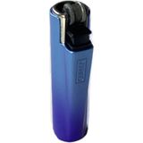 Clipper Micro Metal Kılıflı Taşlı Çakmak Mavi Tramlı 1 Adet