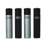 Clipper Micro Soft Taşlı Doldurulabilir Çakmak 4'Lü (Cm-220) Black&Silver